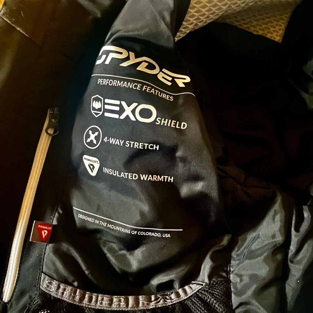 Spyder Black Ski Jacket with White Accents size 6 Women - Picture 8 of 11